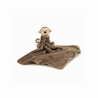 Jellycat Bashful Monkey Soothers USA | 40569MKHA